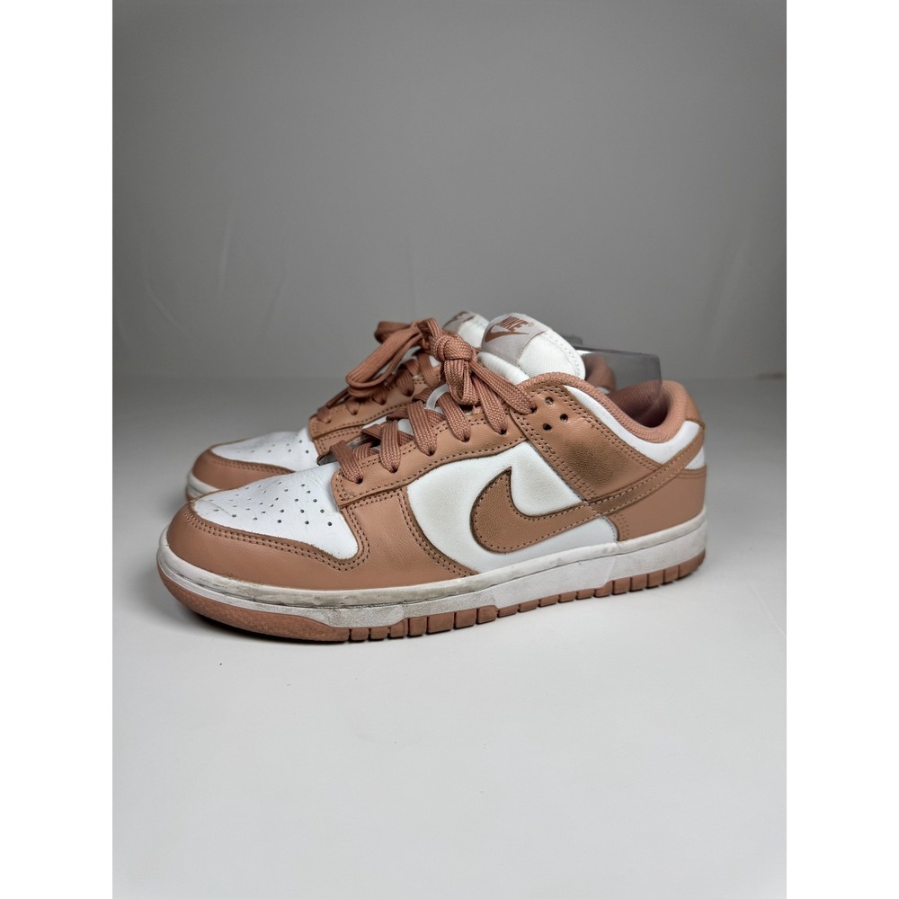 Nike Dunk Low DD1503-118 Women US 7.5 Training Shoes White/Rose Whisper Sneakers